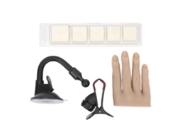 Mano De Silicona Suave Para Practicar Uñas Con Soporte De Pinza Ajustable Para Entrenamiento De Manicure Y Tatuaje