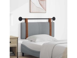 Vidaxl Cabeceira Suspensa Com Luz Led Cinzento-claro Pu Antigo