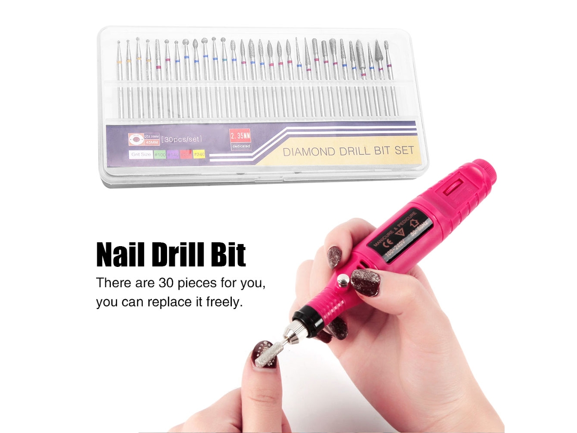 Laxiscreed Set De Pontas Para Nail Art Com Diamantes Para Corte, Esmeril E Polimento