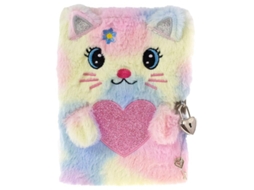 Diário Com Cadeado, Gato Coração - Tinkabt-aquaforge