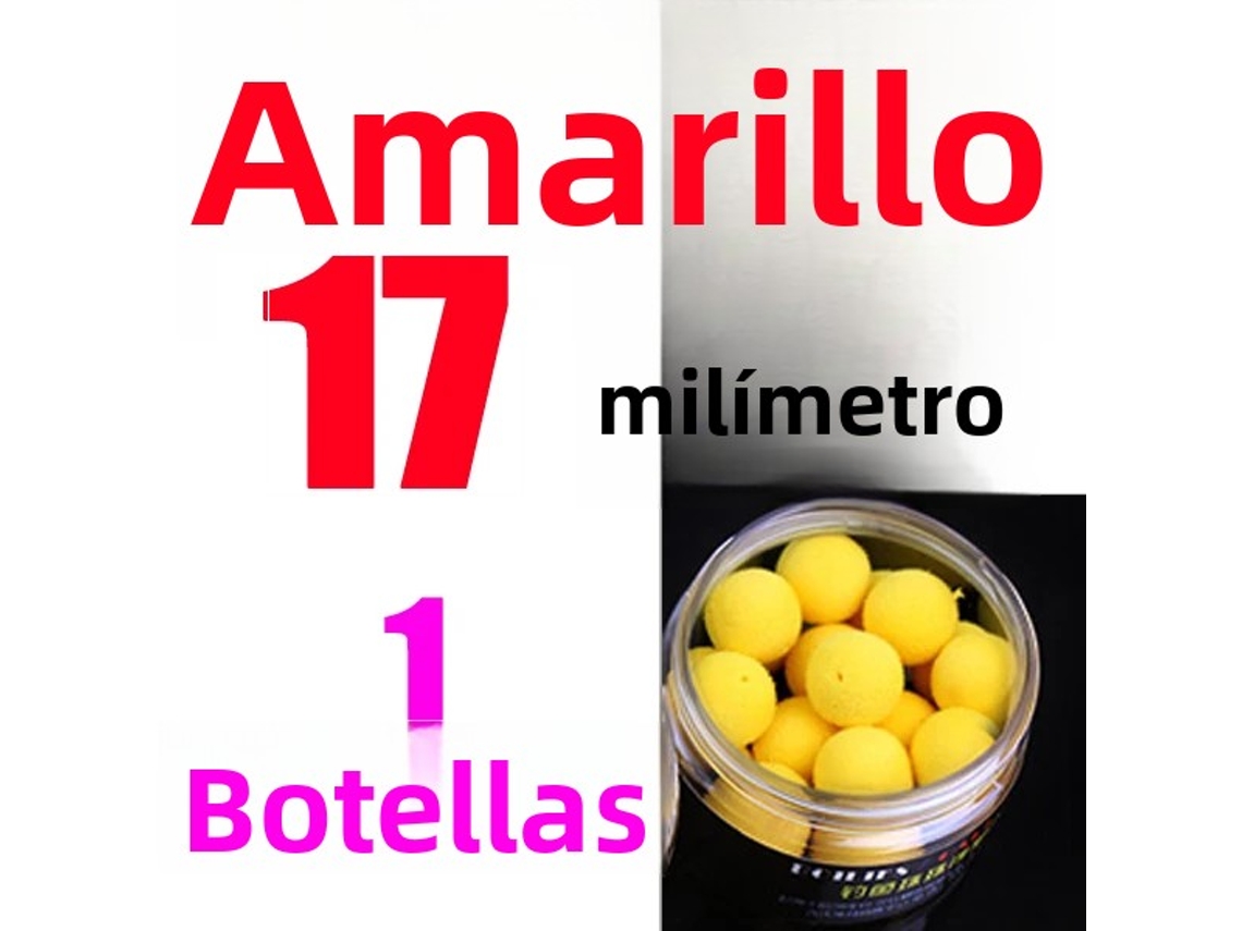 Isca para Carpa MDUG, 17mm amarelo, com bóia, 4 sabores