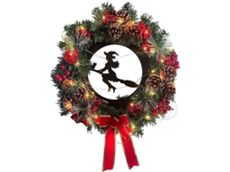 Nova Line guirlanda de Natal com Luzes Led, Guirlanda Artificial de Flores de Natal, 35 Cm