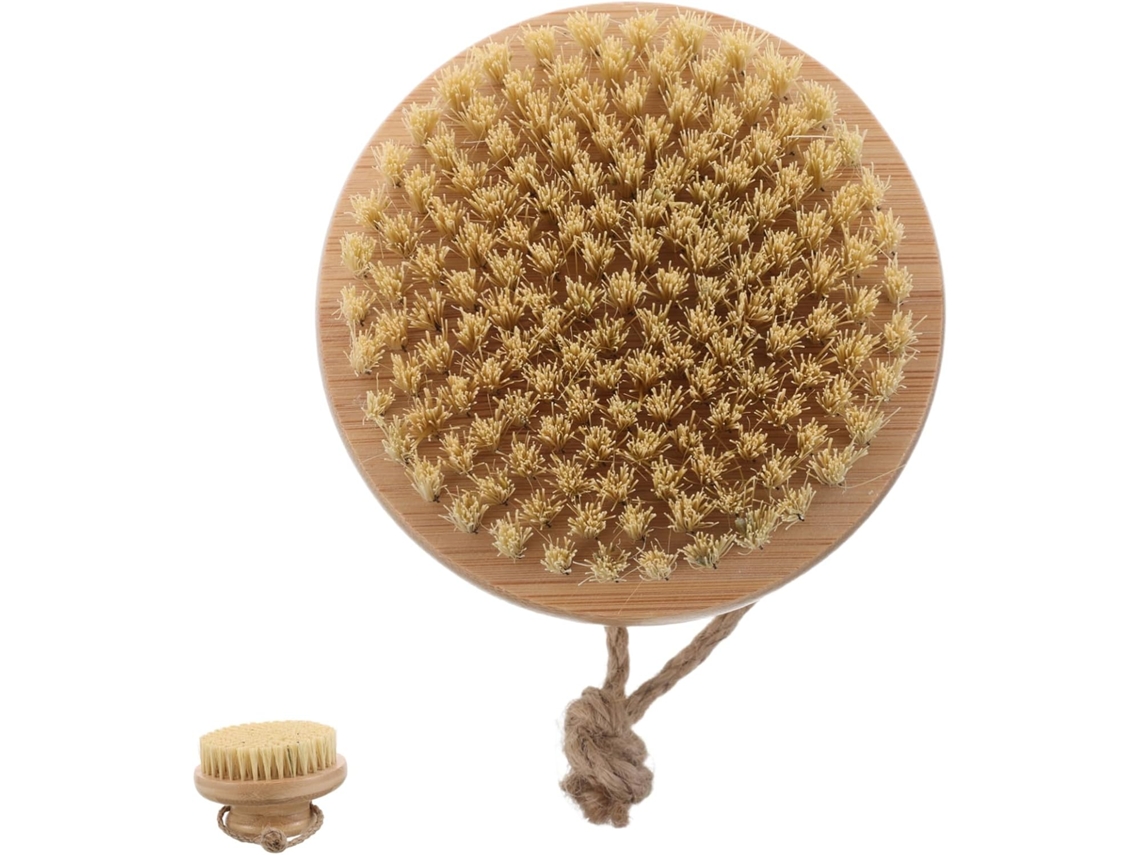 Escova De Bambu Com Cerdas Sisal Esfoliante Corporal Manual Para Remover Células Mortas E Massagear A Pele Cuidado
