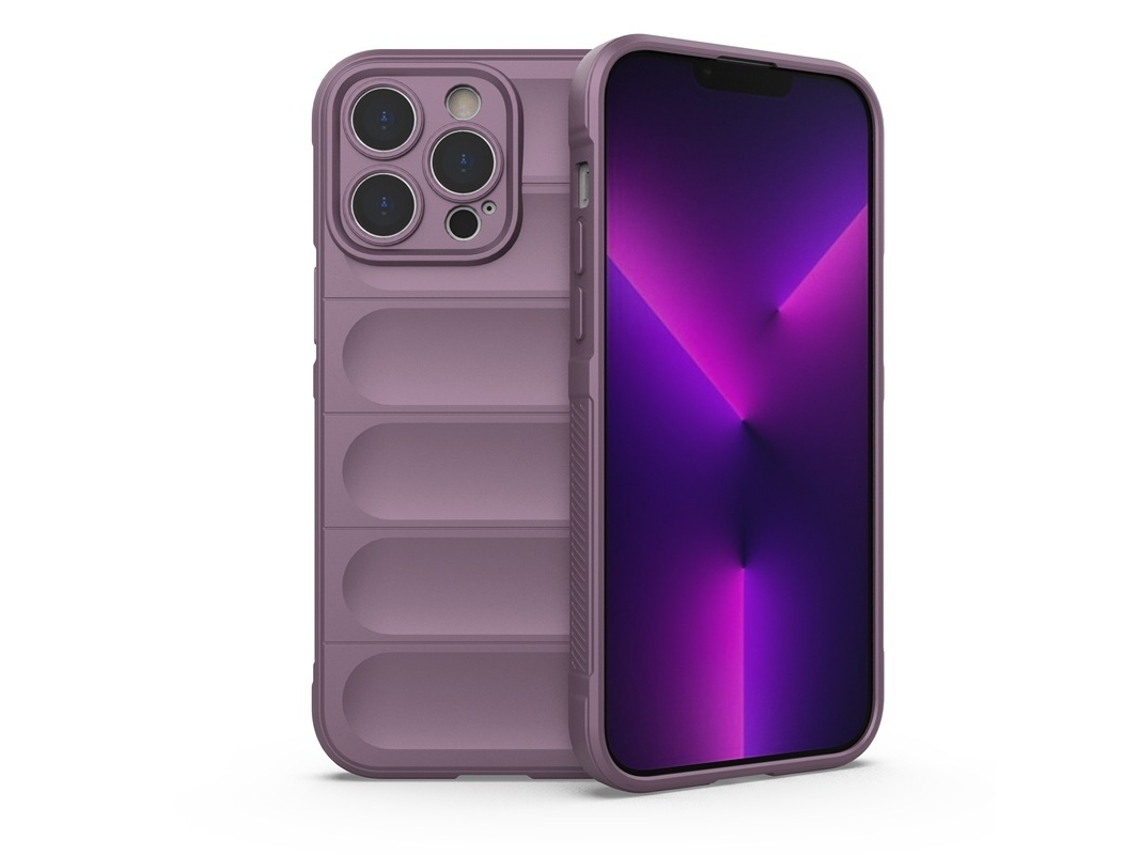 Zsanfs Capa Para Iphone 15 Pro, Antichoque, Cor Roxo