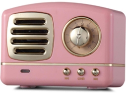 Coluna Bluetooth WJS CT1144 Rosa