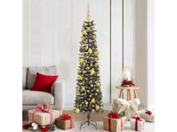 Vidaxl Árvore De Natal Artificial Verde 180 Cm Pvc, Plástico E Aço