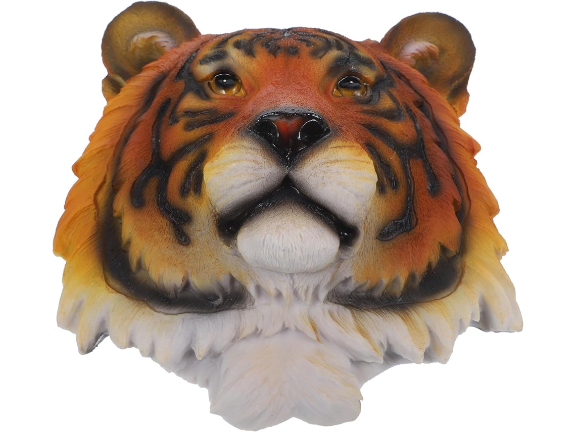 Cabeça De Leopardo Em Resina Para Decoração De Parede