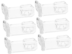 Mikinona Conjunto De 6-mini Dobradiças Acrílico Transparente Com Fecho Para Caixas, Acessórios De Exposição Com Design