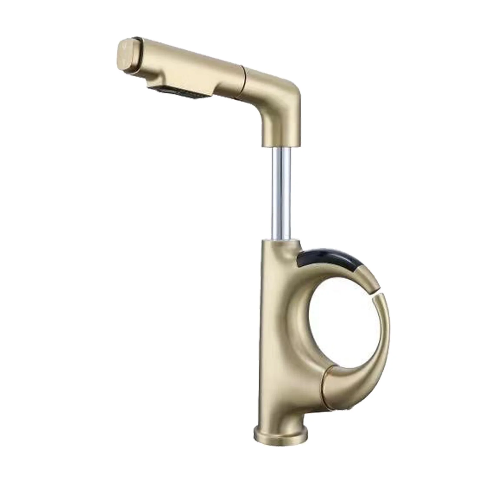 (dourado) Torneira Com Braço Robótico, Visor De Temperatura Em Led, Bico Extensível E Modo De Saída De Água Dupla.