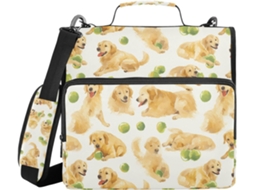 Pasta organizadora em formato de cachorrinho com design animado, com bola e altura ideal para o ombro, fácil de transportar, 3,8 cm de profundidade.