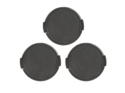 Conjunto de 3 Tampas de Encaixe para Lentes de Câmera de 58mm, Tampas Protetoras de Reposição