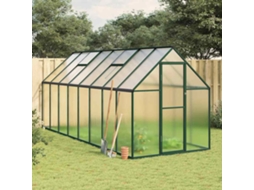Vidaxl Estufa Com Estrutura Base 445x169x195 Cm Alumínio Verde