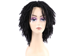 Peruca De Dreadlocks Sintética De 6 Polegadas Para Mulheres Negras Peruca Curta Cacheada Natural Crochet