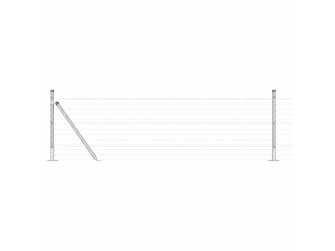 Conjunto 1 Cerca Externa Vidaxl Prateado Aço (50 X 0,4 M)