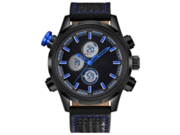 Relógio de pulso esportivo masculino Mini Focus à prova d'água, azul, moderno
