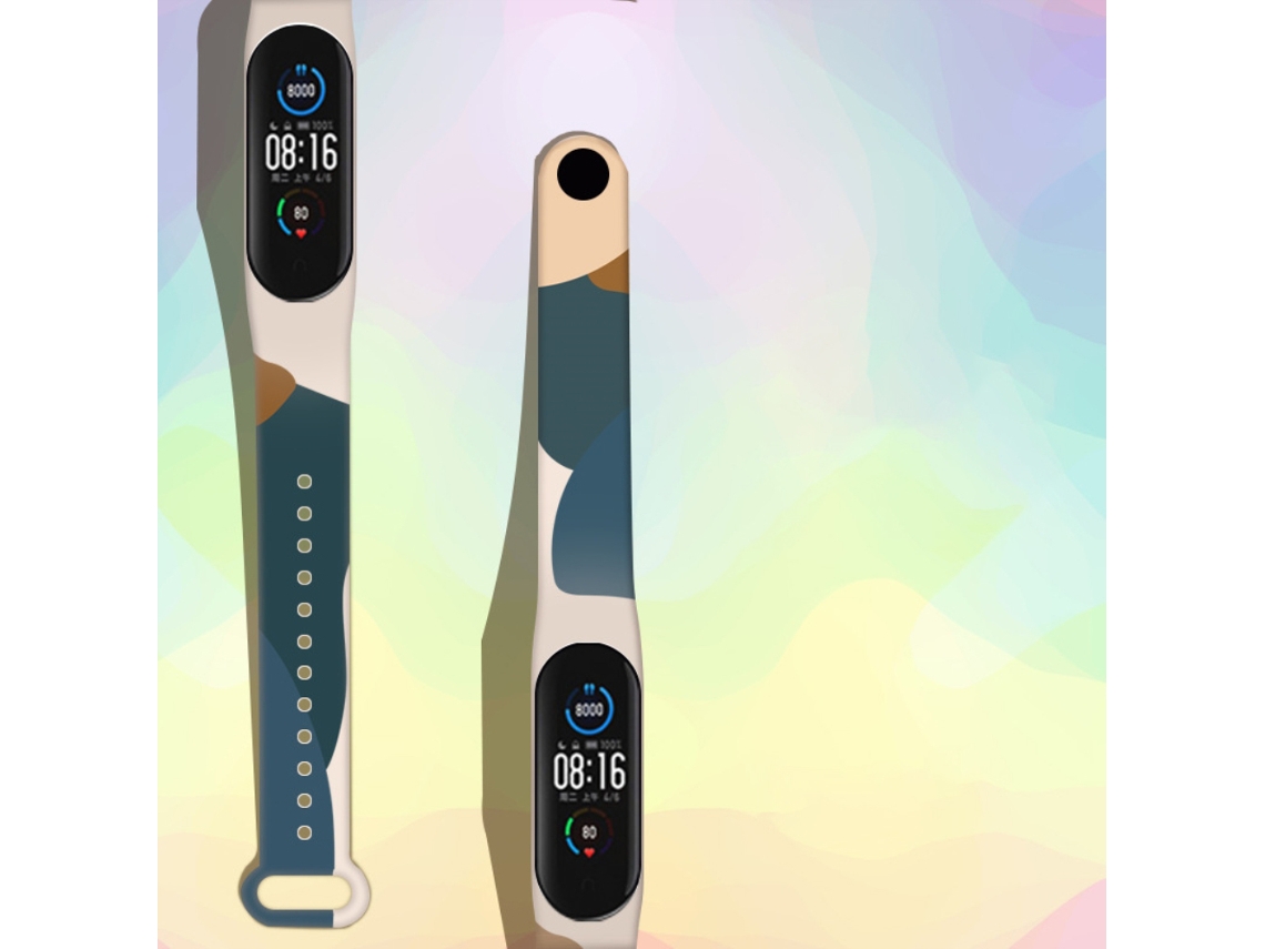 Pulseira EOOCOO (design de Blocos de Cor para Xiaomi Mi Band 3/4/5/6)