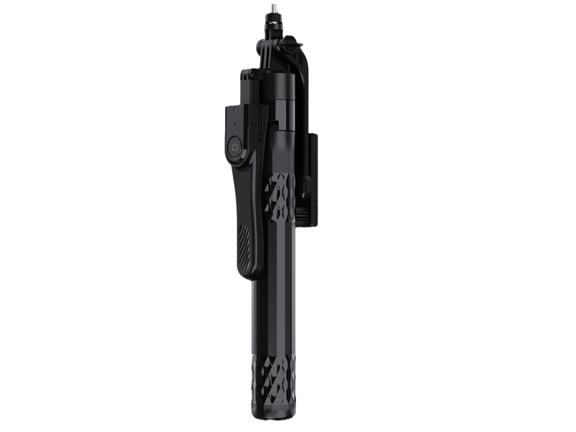 Tripé Estendido E Reforçado Bluetooth Selfie Stick, Dobrável E Portátil, Com Controle Remoto Integrado (preto)