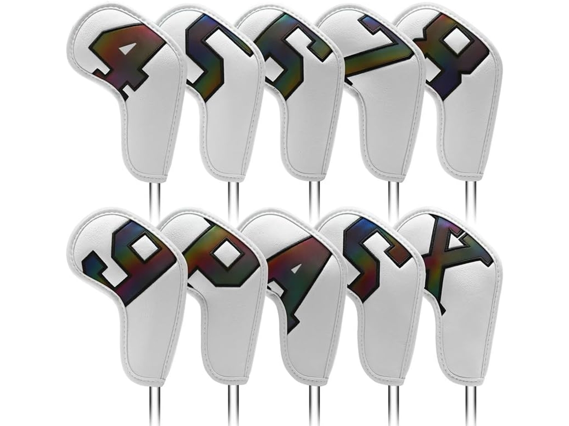 Pacote com 10 Capas Protetoras para Cabeças de Tacos de Golfe, Modelos 4 a 9 | S/MARCA