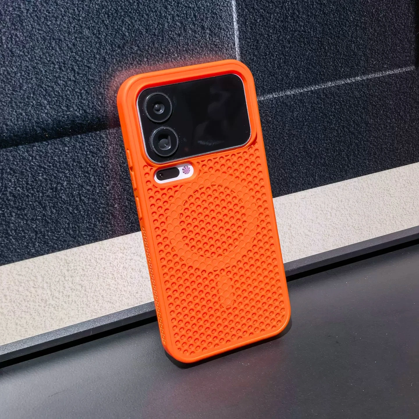 Capa Protetora Fosca Com Cobertura Total E Malha Magnética Em Formato De Colmeia Para Dissipação De Calor (orange Xiaomi 14)
