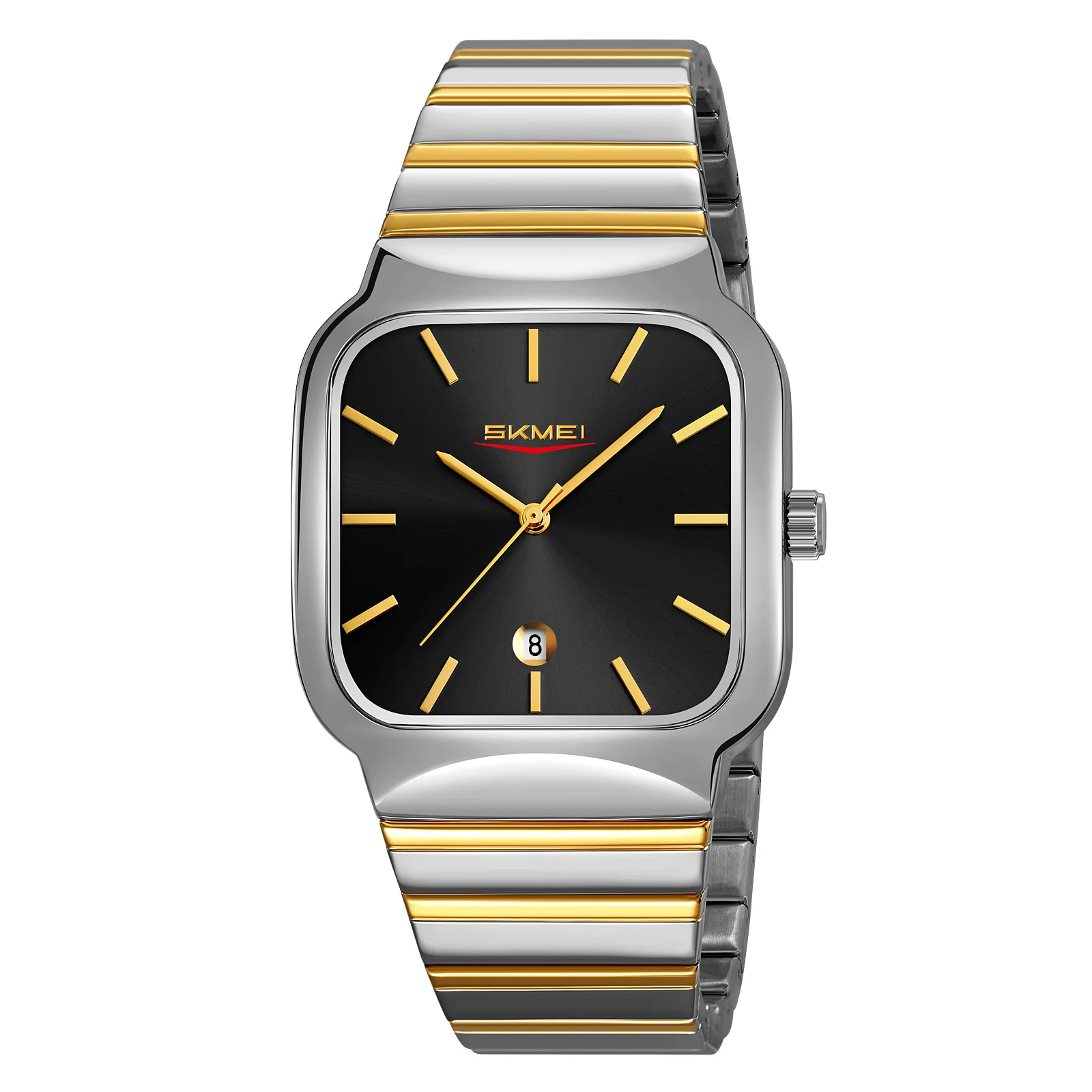 Relógio Masculino Quartzo MDUG (prateado, Dourado e Preto)