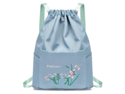 Mochila Dobrável com Cordão e Bolsos Resistentes À Água, Ideal para Academia, Compras, Esportes e Ioga. GOKOCO