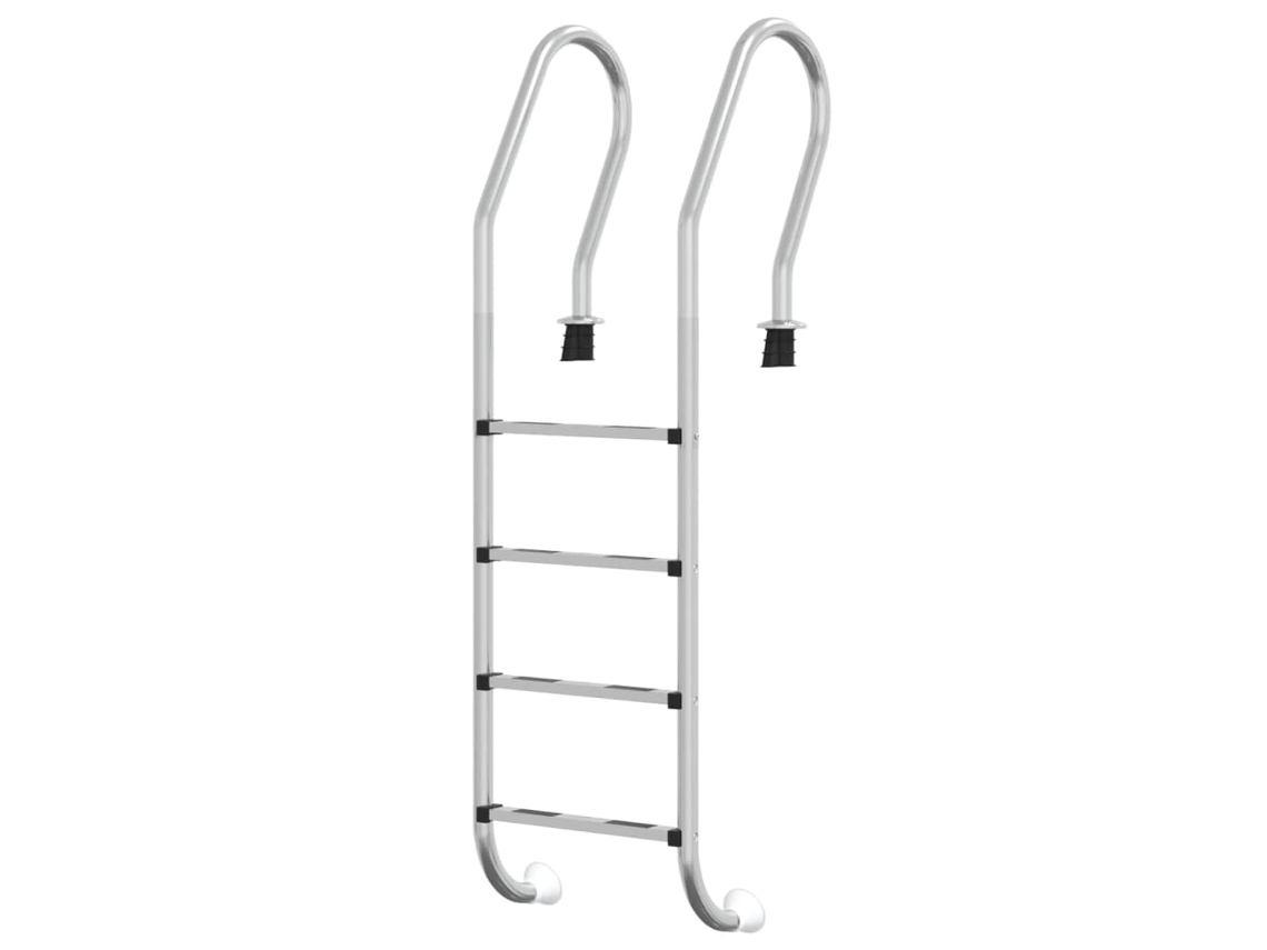 Escada de piscina VIDAXL Prateado Aço inoxidável (54x38x184,5 cm)