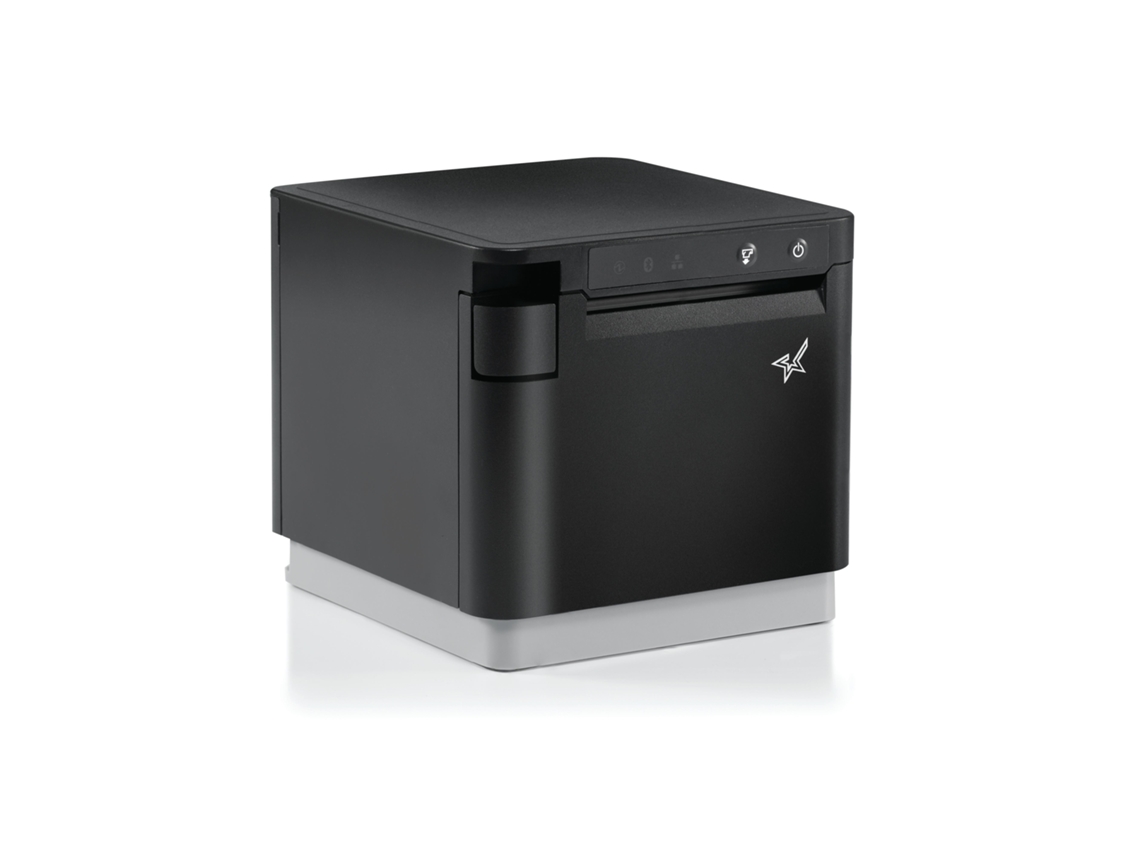 Star Micronics Mc-Print3 Thermal 3In Cutter Ethernet Lan Usb Cloudprnt Black Eu & Uk Ps60C Power Supply Included com Fios e Sem Fios Acionamento Térmico Direto Impressora Pos