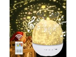 Projetor De Cu Estrelado Com Luz Noturna, Luz Noturna Led Giratria Com Msica Para Quarto Infantil. Aquaforge