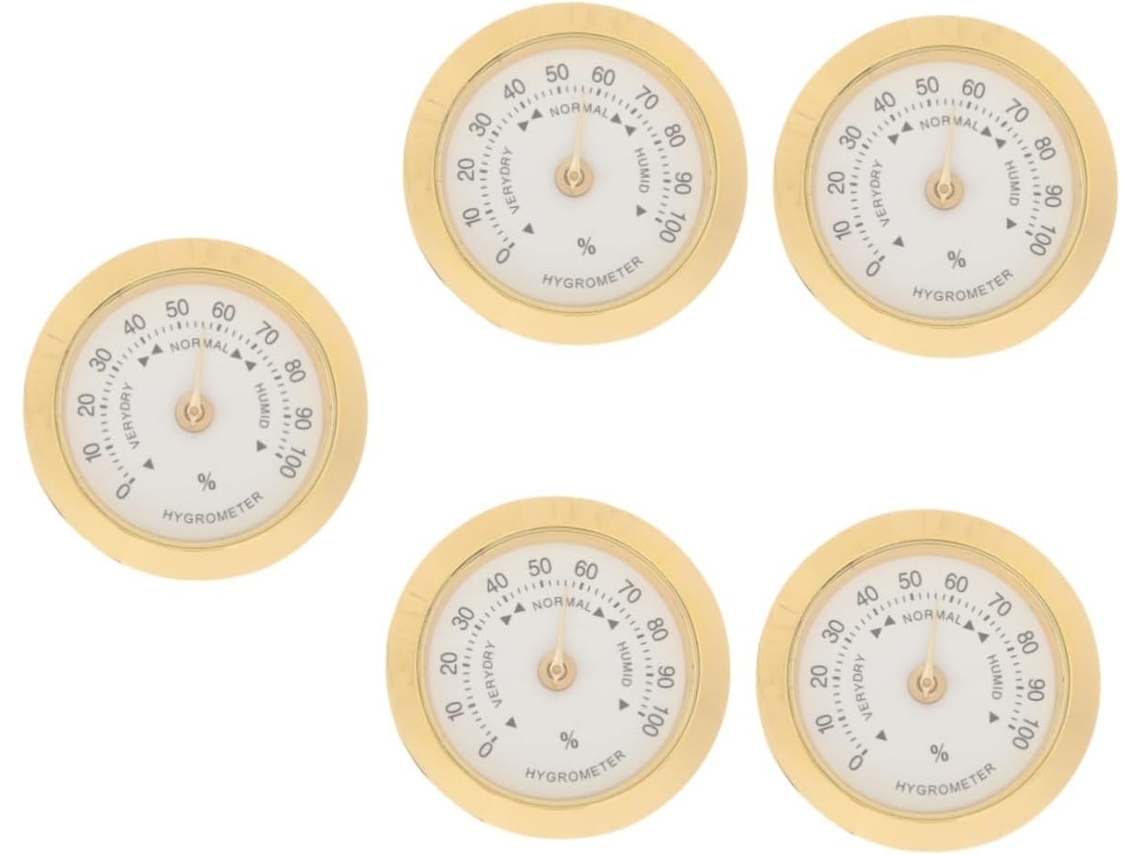 Higrômetro Portátil De 5 Peças Para Guitarra, Para Medição De Umidade Em Instrumentos Musicais.