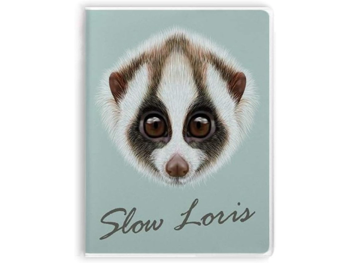 Loris Carnet À Gros Yeux Com Sopa De Cobertura Motivo Animal Blanc/marron