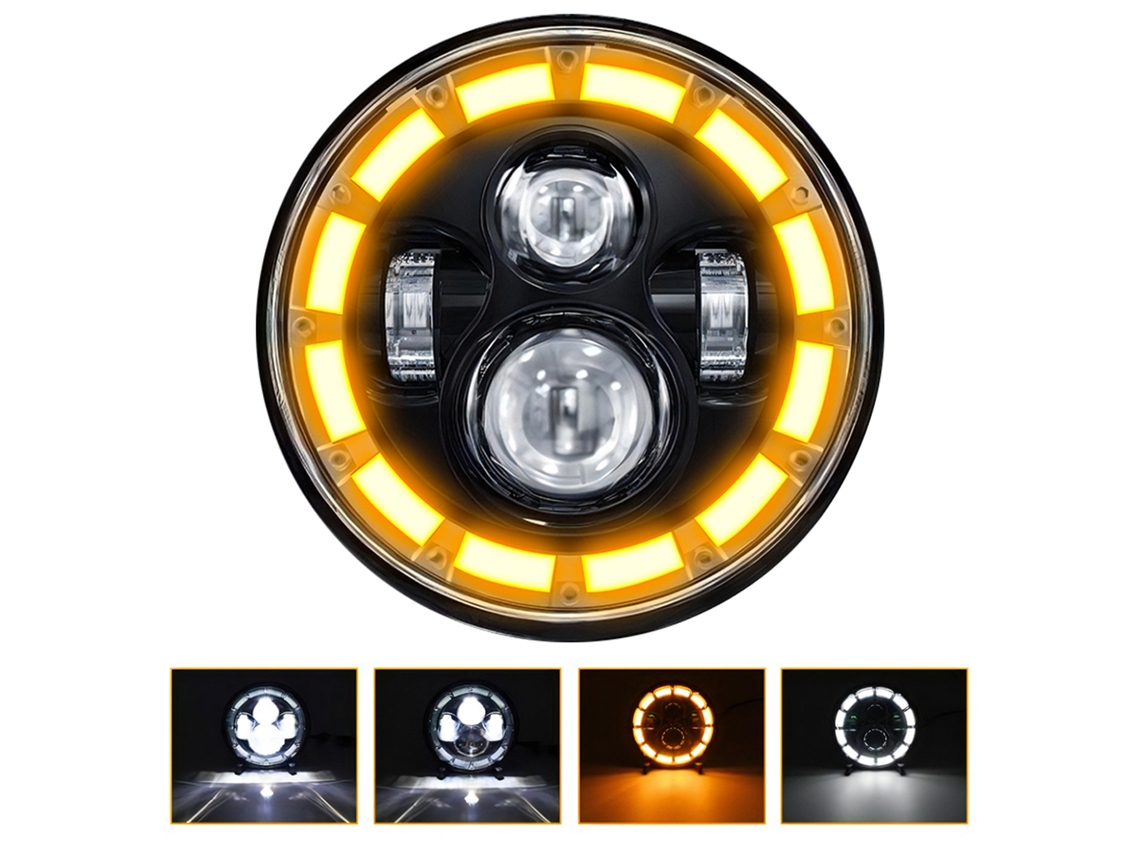 7 Inch Led Headlight Round Waterproof High Low Beam Drl For Cars Motorcycles
