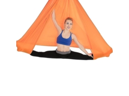 Cuerda Aérea De Yoga Antigravedad Hammock De Nylon Resistente Para Estiramientos Y Alivio De Dolores Espinales Talla Única Naranja