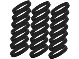 Conjunto Angooily com 50 pulseiras de silicone ajustáveis para mulheres e acessórios para eventos, festas e equipamentos.