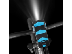Luz de Bicicleta Multifuncional 4 em 1, 250 Lumens, Farol, Lanterna, Buzina, Suporte, Power Bank | S/MARCA