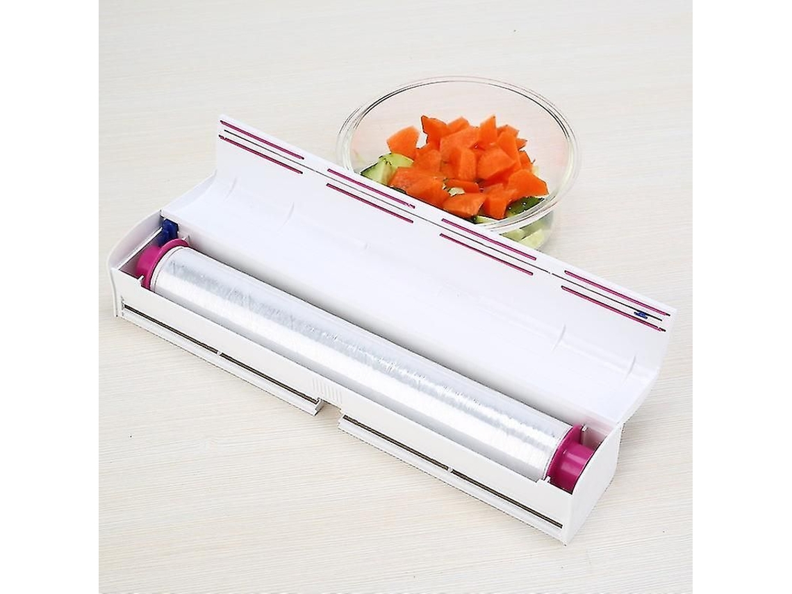 Cortador De Papel Manteiga, Papel Alumínio E Plástico Com Lâmina Escondida - Seguro E Prático Para Cozinha