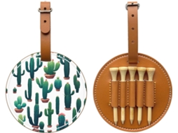 Bolsa para Tees de Golfe Cactus Community, Preta Fácil de Transportar e Mais Eficiente para Jogar Golfe.