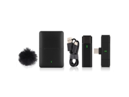 Microfone Lavalier Sem Fio LAXISCREED 2.4g Redução de Ruído