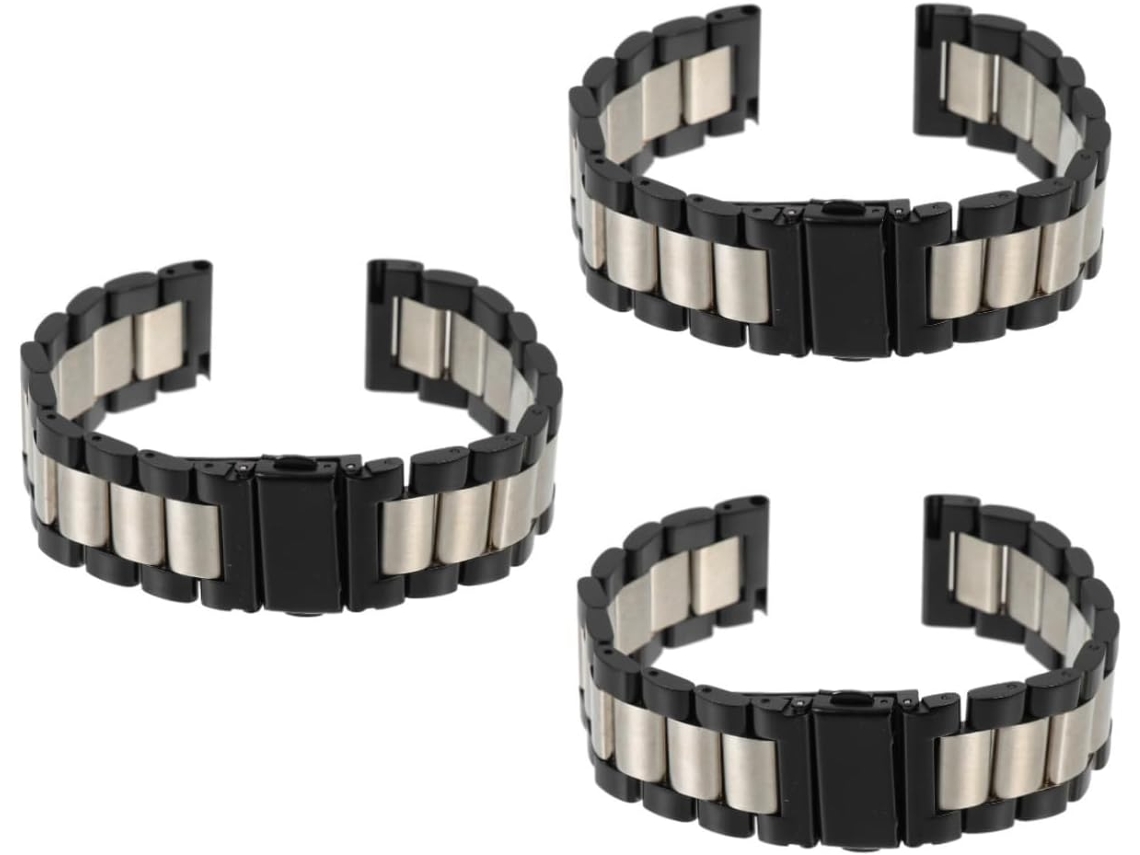 Conjunto De 3 Pulseiras Aço Inoxidável Substituição Com Sistema