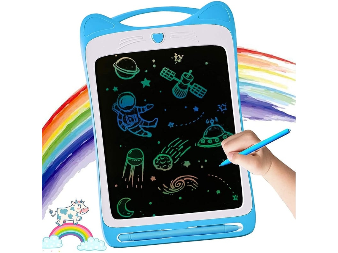 Lousa De Desenho Lcd Colorida 8,5 Polegadas Azul Para Meninos E Meninas Pequenos