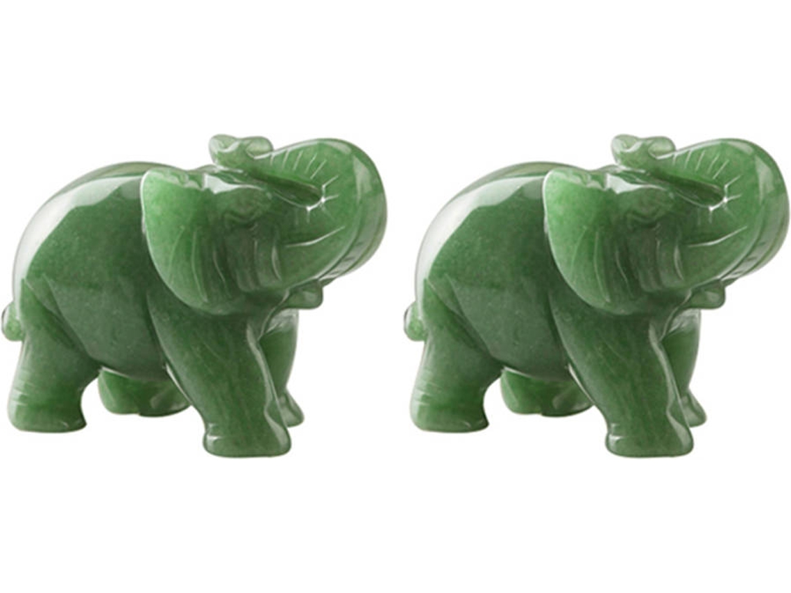 2 Elefantes Miniatura HEAN Verdes
