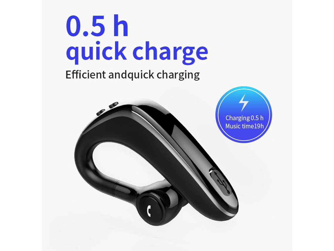 Yl-6s 1 Peça Fone De Ouvido Sem Fio Com Gancho De Orelha Compatível Com Bluetooth Com Controle De Volume Fone De Ouvido Esportivo