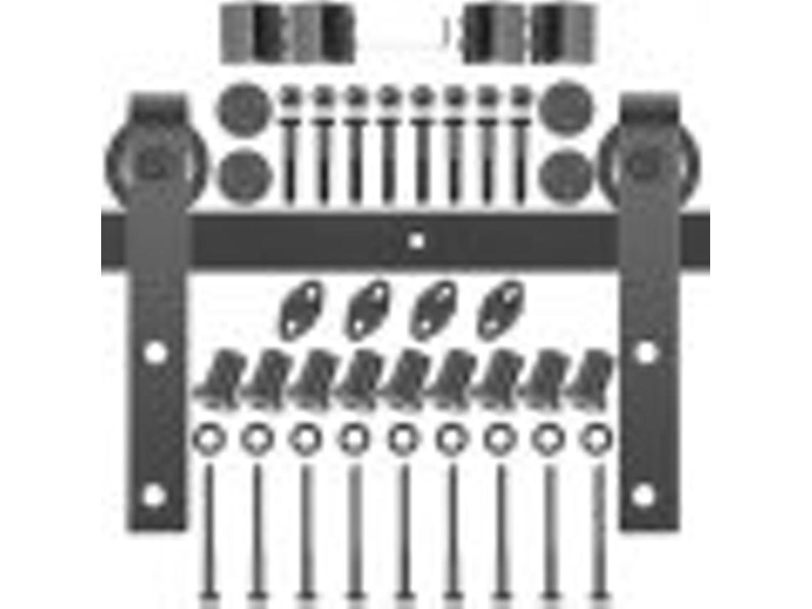 VEVOR Kit Ferragem Portão Celeiro 11Ft 330Lbs Duplo Rolamento Aço Carbono Trilhos 1.57-1.77 Espessura 5.5 Pés Largura Painel Porta