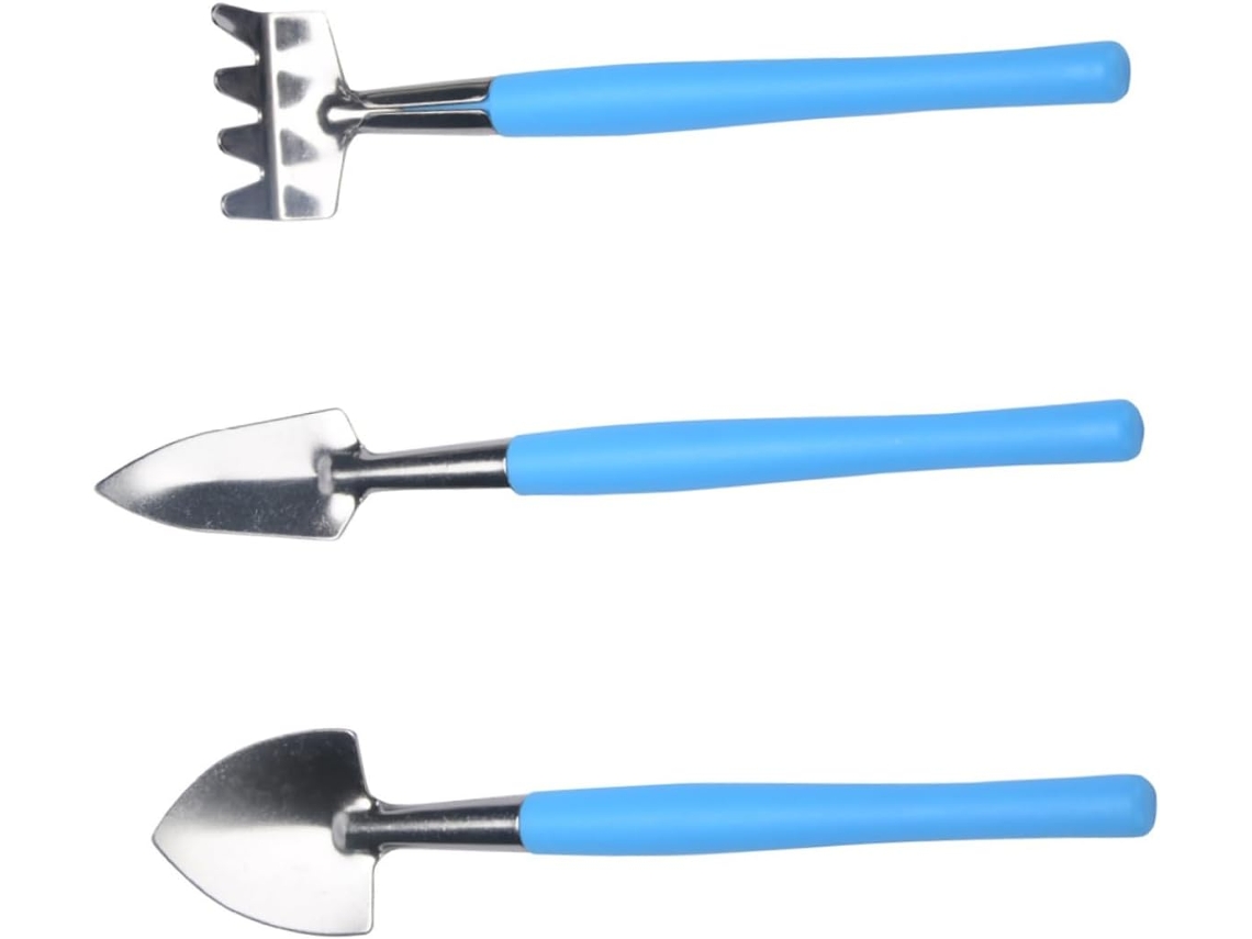 Mini Ferramenta De Ferro Para Jardim, Conjunto De 3 Peças, Azul, Para Vasos De Flores |