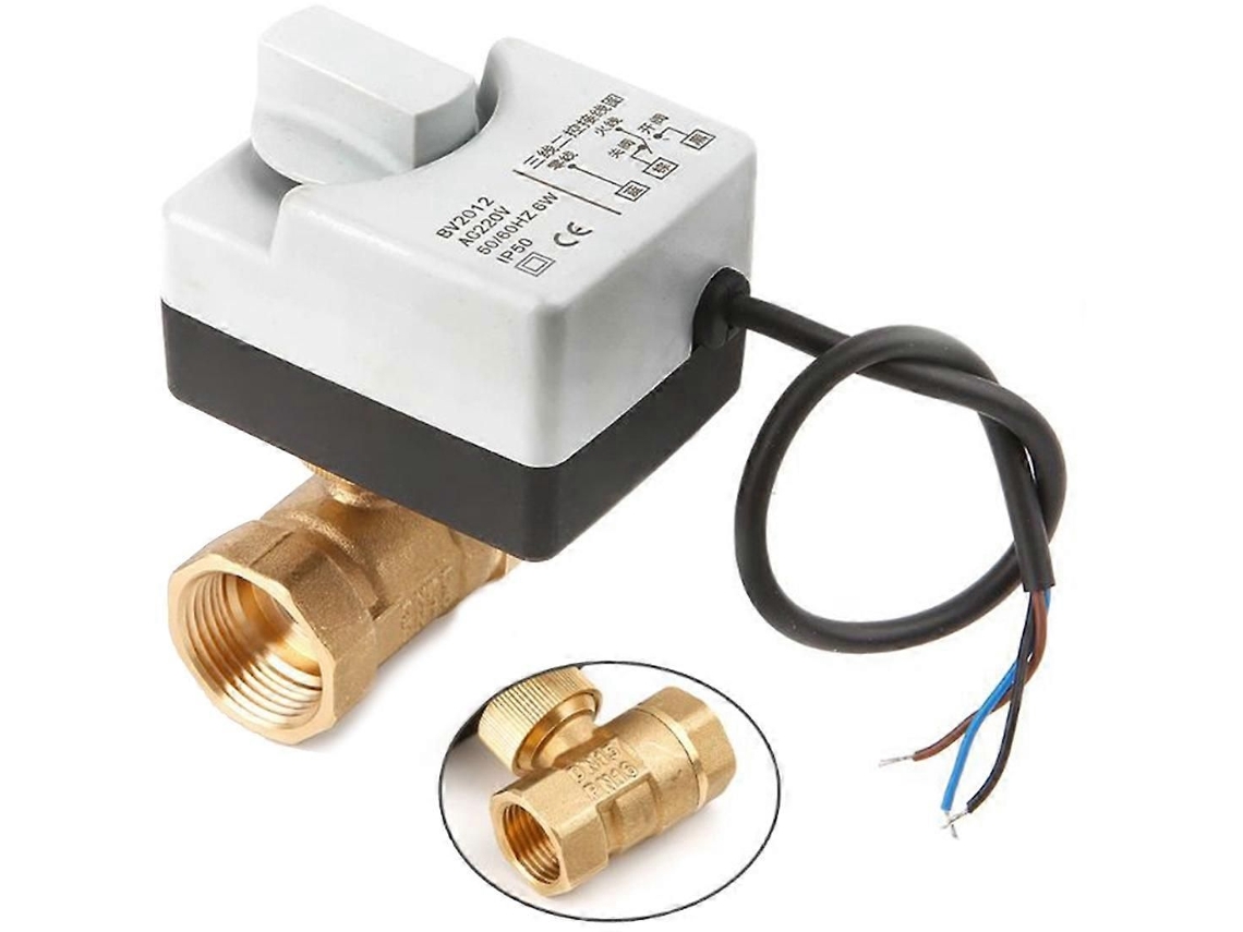 Válvula Esfera Motorizada Dn15 220v Com Interruptor Manual