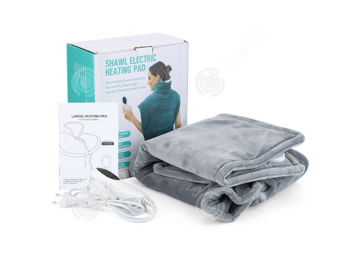 Almofada Térmica Inn 50 x 90 cm 10 Ajustes 3 Temporizadores Adequado para Vários Ambientes Compressa Quente na Temperatura Fácil de Limpar Innovtec