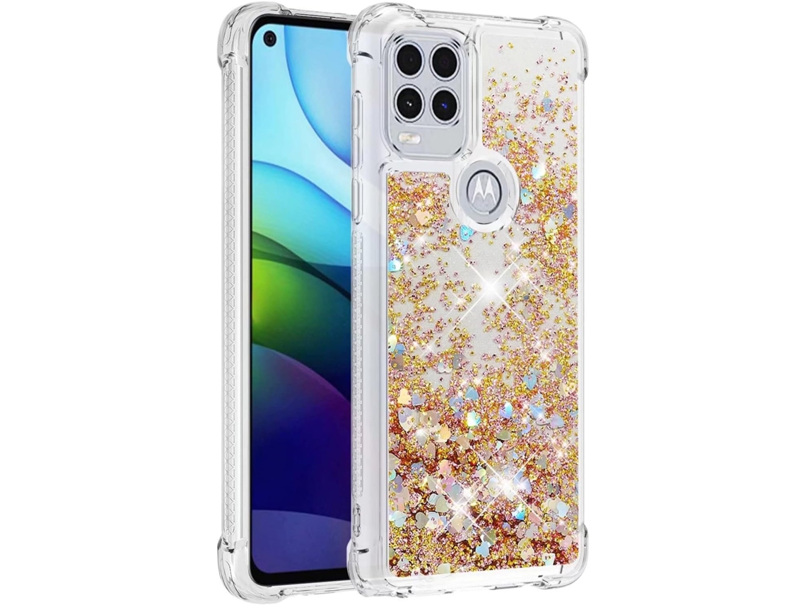 Caneta Stylus Brilhante Líquido Cantos Transparentes Antiluta Párachoques para Motorola Moto G Stylus 2021 5G HONGWE. Bege