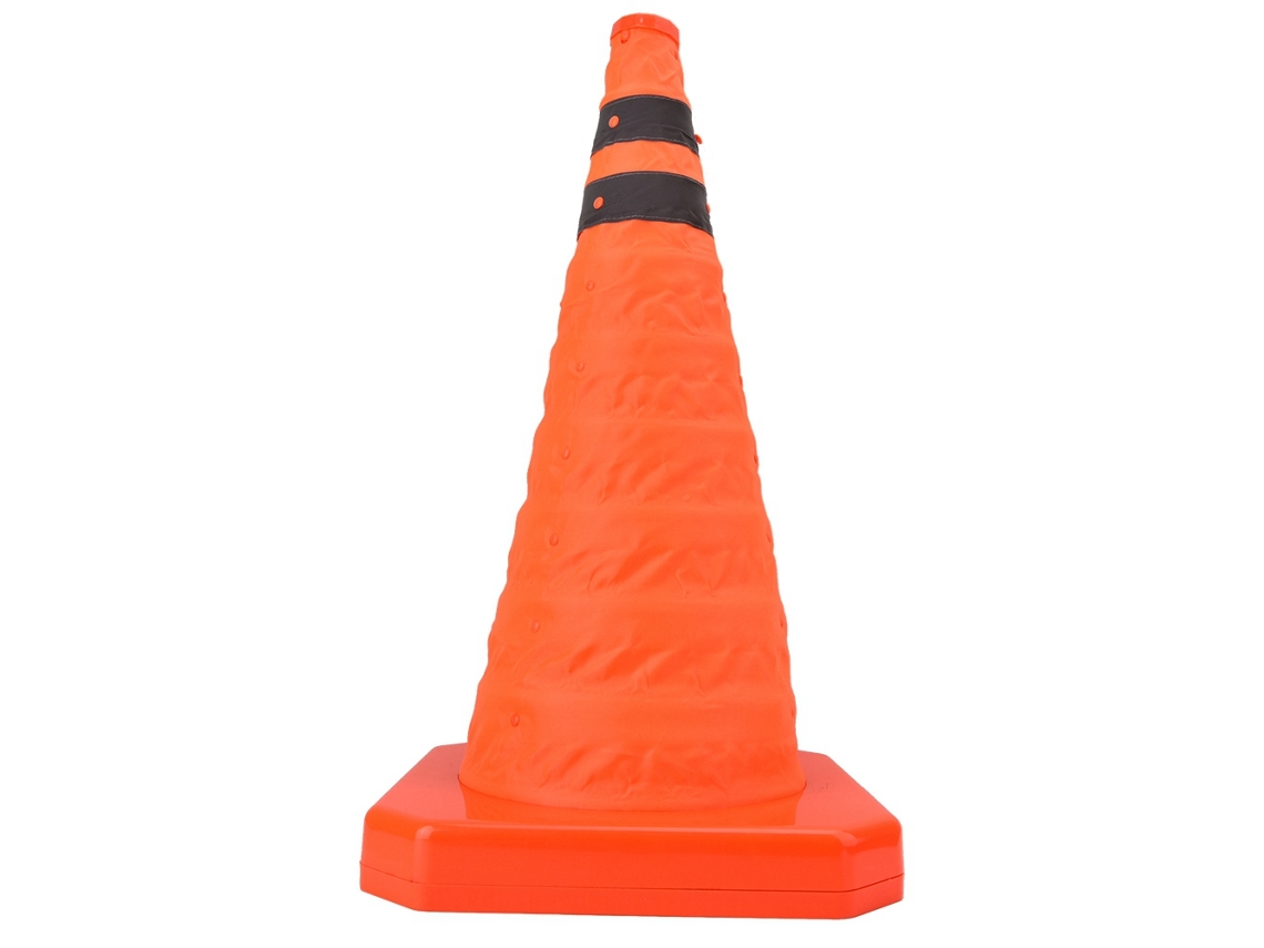 Cone De Trânsito Dobrável Telescópico (base De Abs, Com Refletor De 55cm)