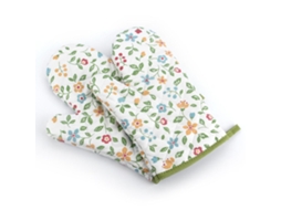 Par De Luvas De Forno Anti Derrapantes Padrão Floral