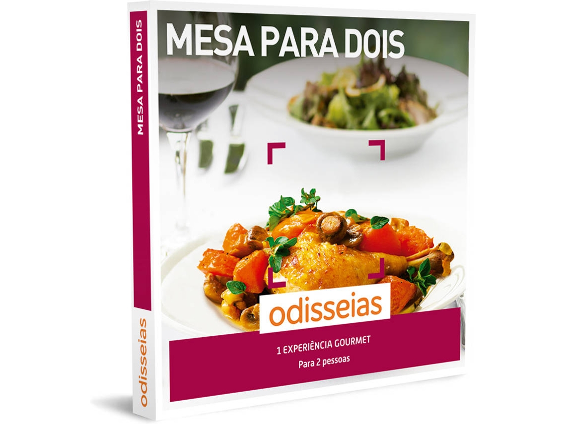 ODISSEIAS Pack Presente - Mesa para Dois | Experiência gourmet para 2 pessoas