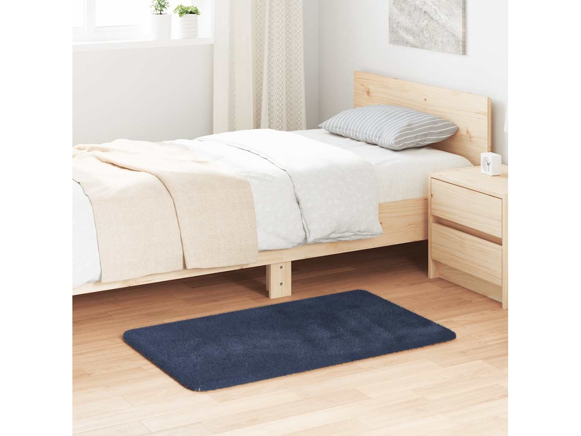 Vidaxl Tapete Shaggy De Pelo Alto Navarra 60x100 Cm Azul-marinho